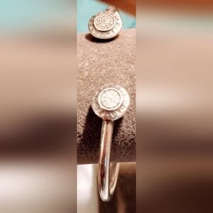 Pandora Diamond Sterling Silver Cuff size 7 inch length Bracelet